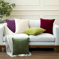 Chenille Solid Natural Cushion Cover (Pack of 1)