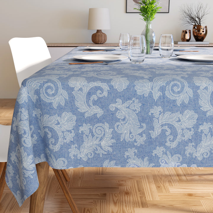 Cotton Blue Table Cloth (Pack of 1)