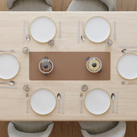 2 Sided Leather Taupe Table Runner (Pack of 1)
