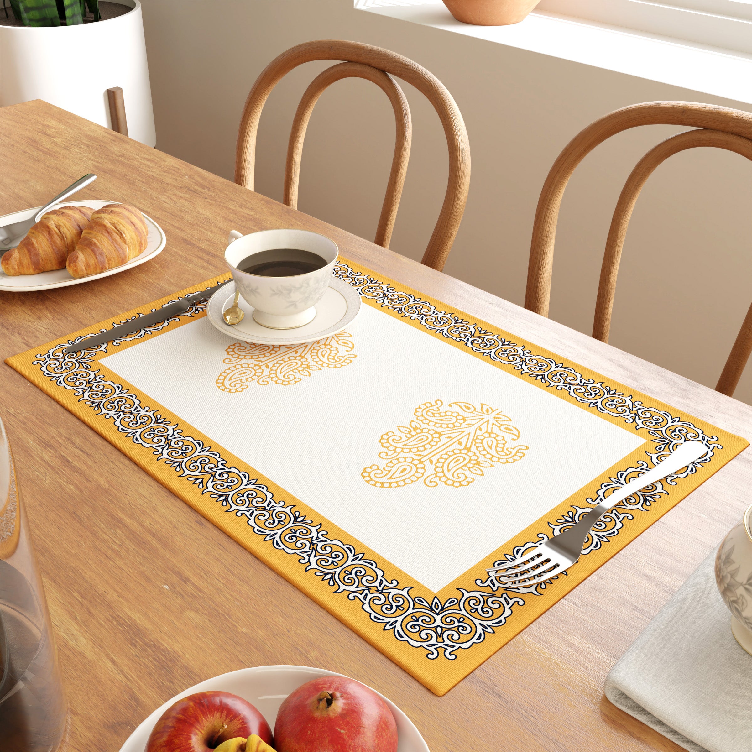 Cotton Yellow-01 Placemat (Pack of 6)
