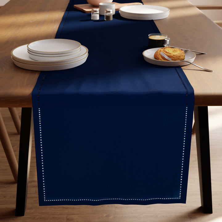 Cotton Scotch Blue Table Runner (Pack of 1)