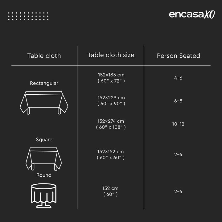 20s Cotton Twill Swiss Table Cloth (Pack of 1)