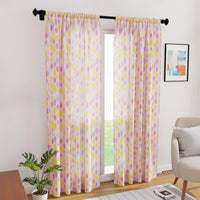 Polyester Teardrops Pink Curtain (Pack of 2)