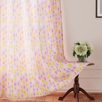 Polyester Teardrops Pink Curtain (Pack of 2)