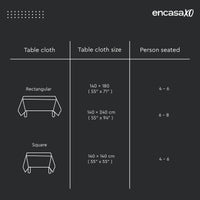 WR Spun Polyester French Grey Printed Table Cloth (Pack of 1)