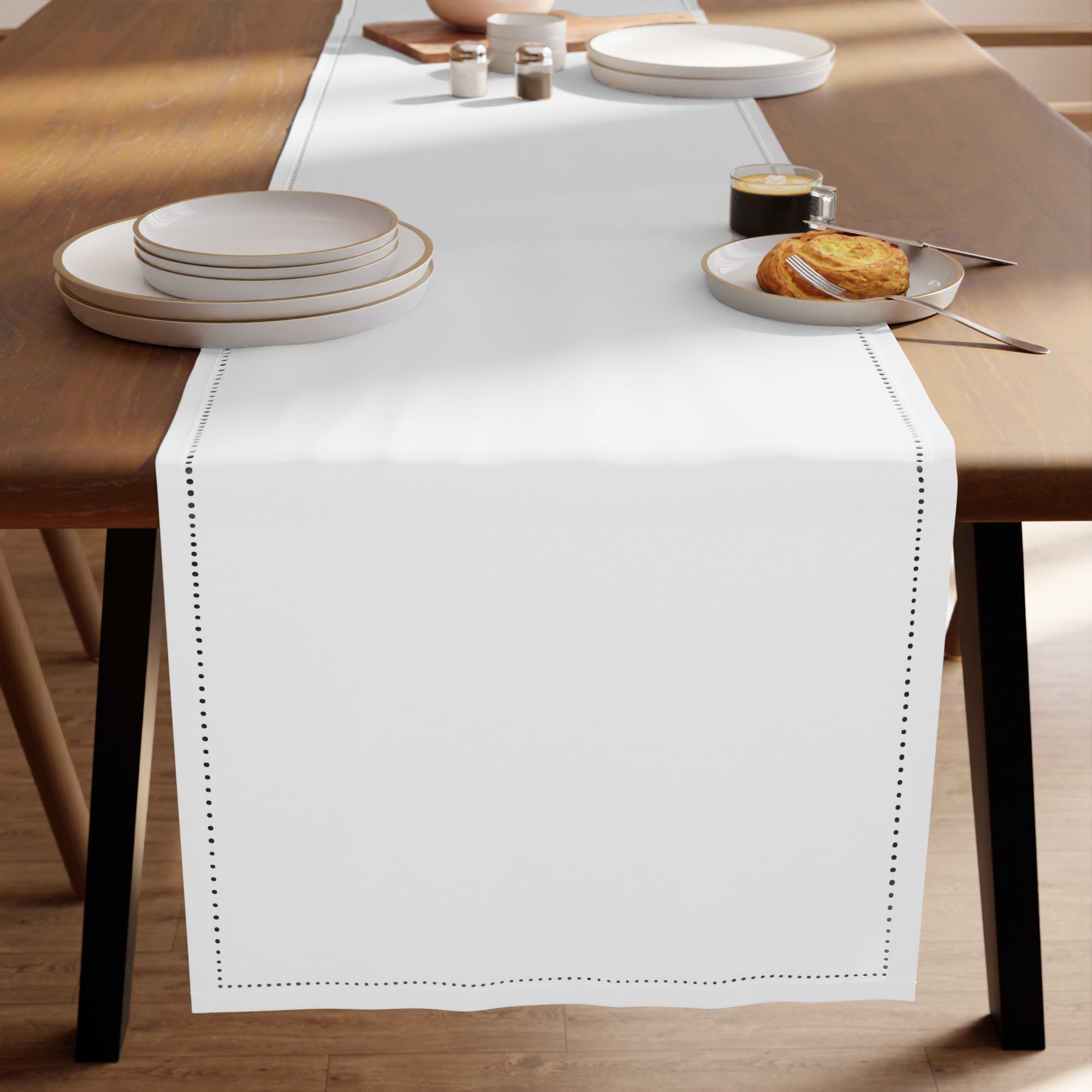 Cotton White Table Runner (Pack of 1)