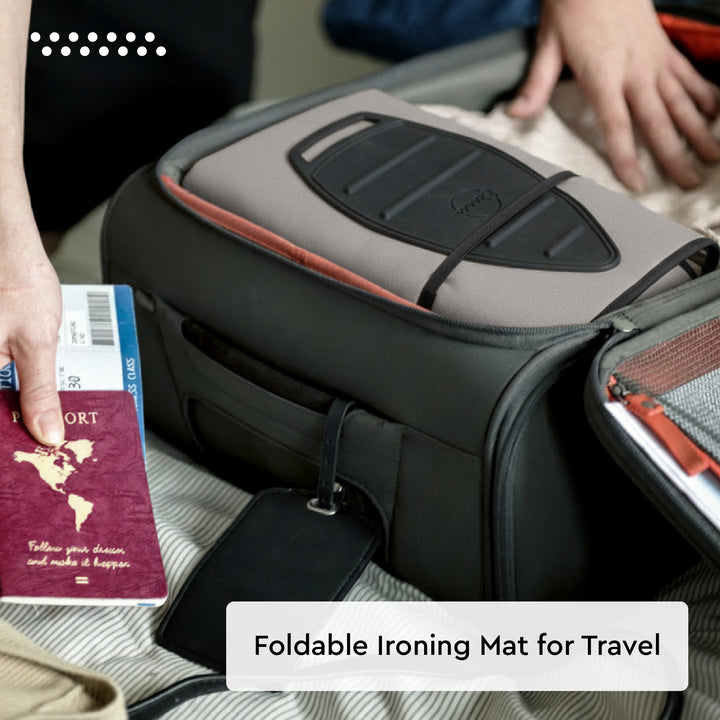 Cotton Grey Luxury Antiskid Ironing Mat (Pack of 1)