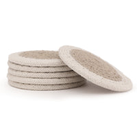 Cotton Beige & Off White Coaster