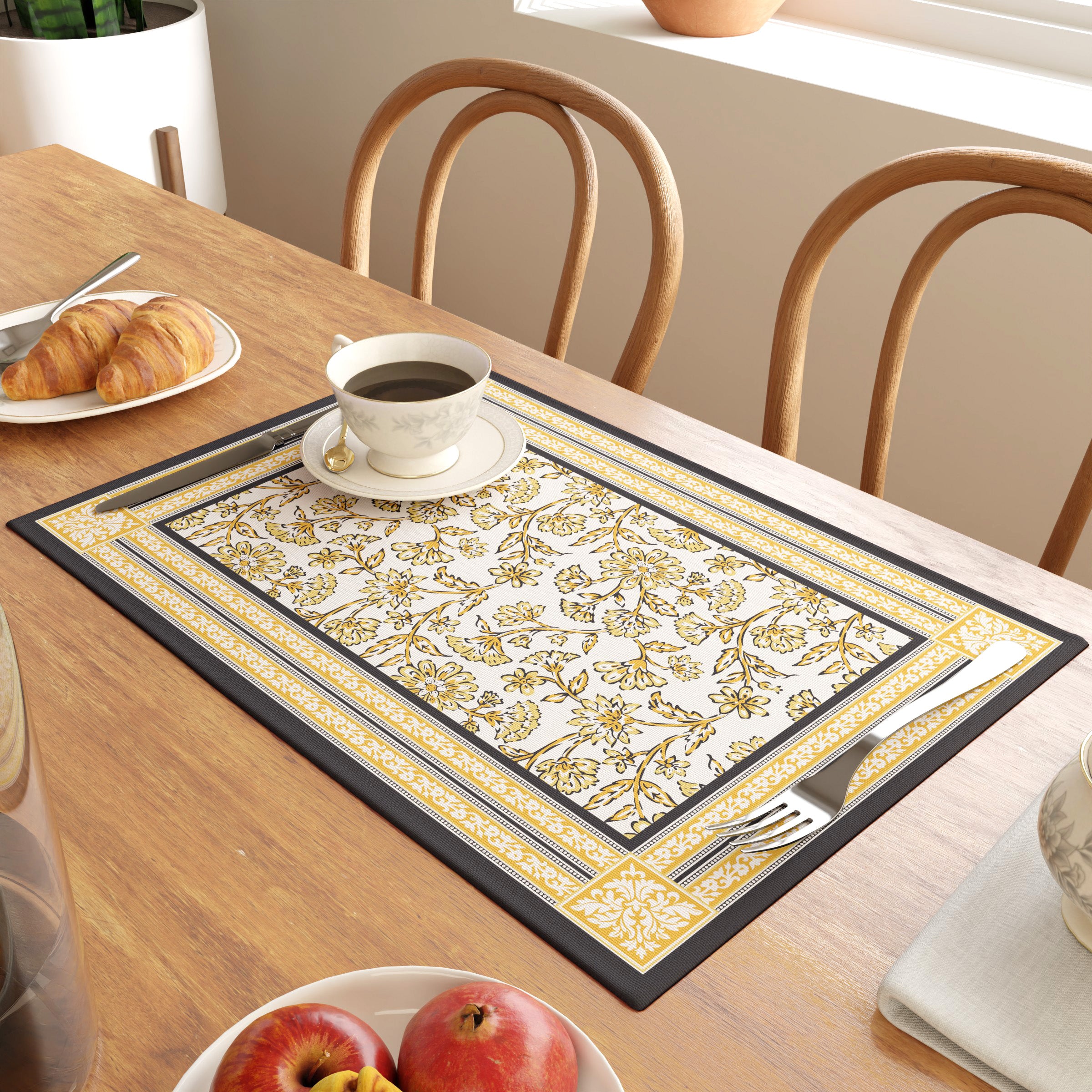 Cotton Yellow-02 Placemat (Pack of 6)