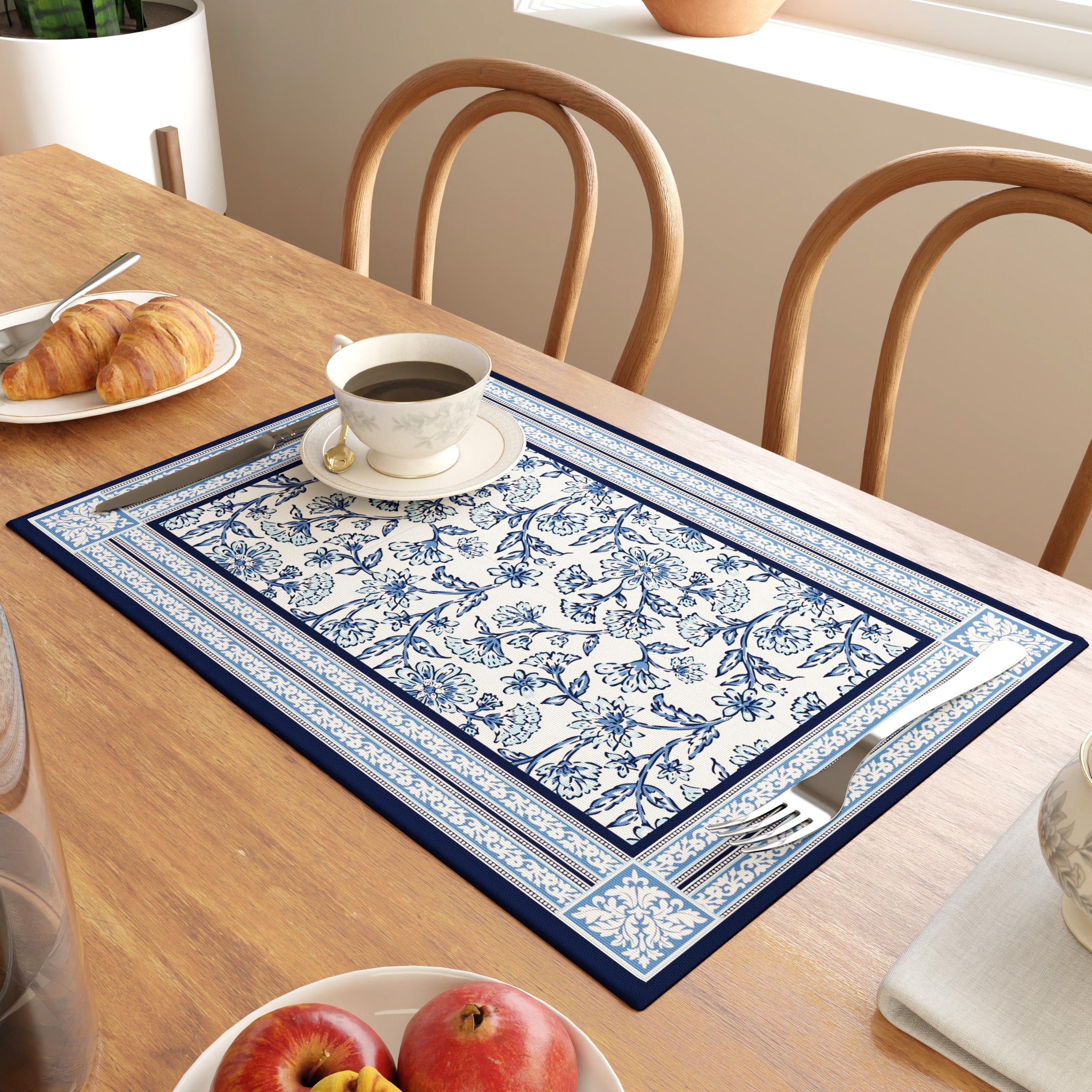 Cotton Indigo-02 Placemat (Pack of 6)