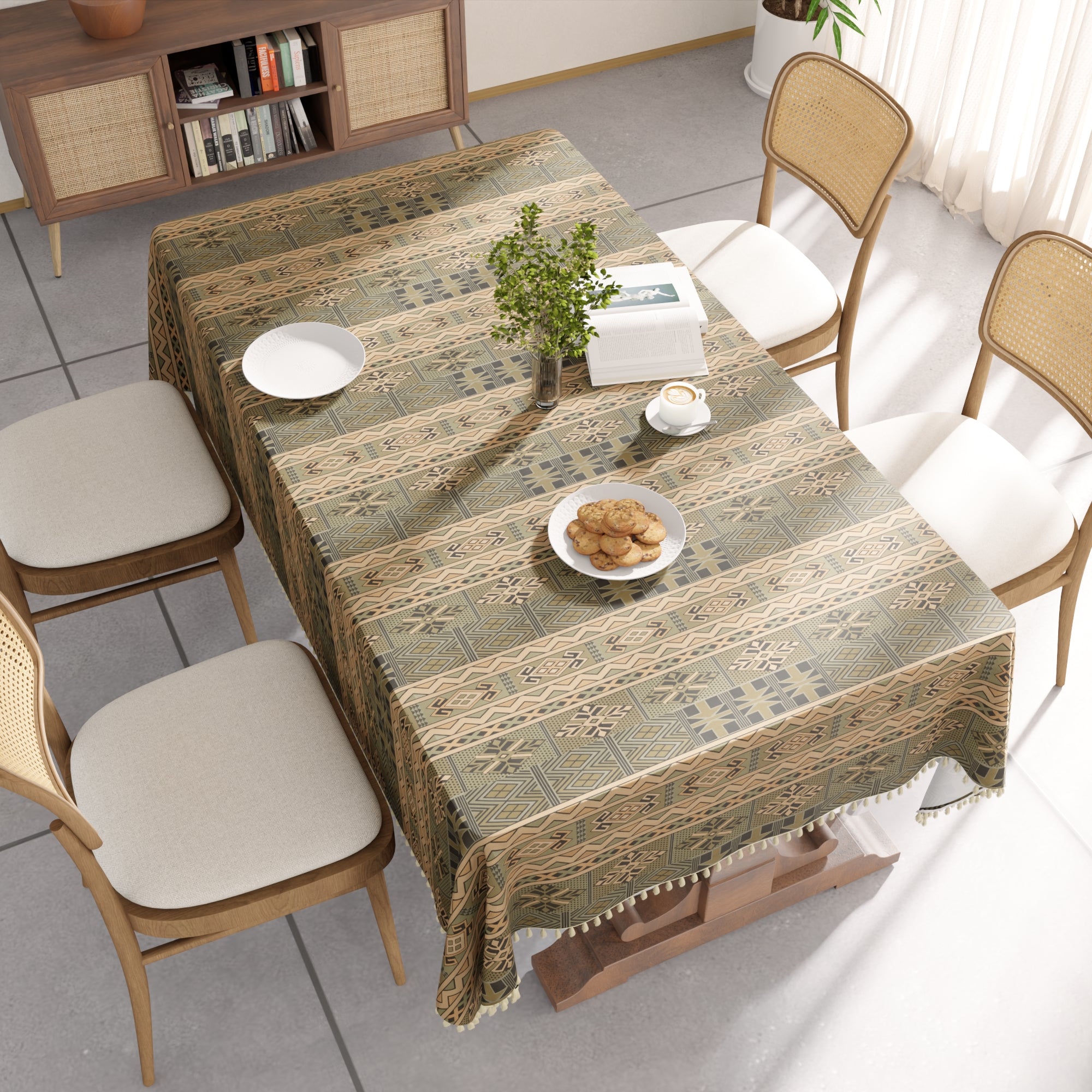 Cotton Canvas African Table Cloth (Pack of 1)