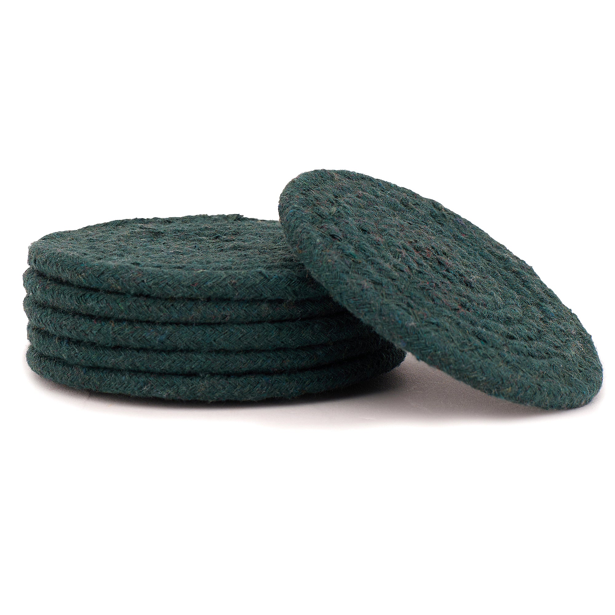 Cotton Dark Green Coaster