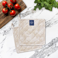 Cotton Beige Potholder (Pack of 2)