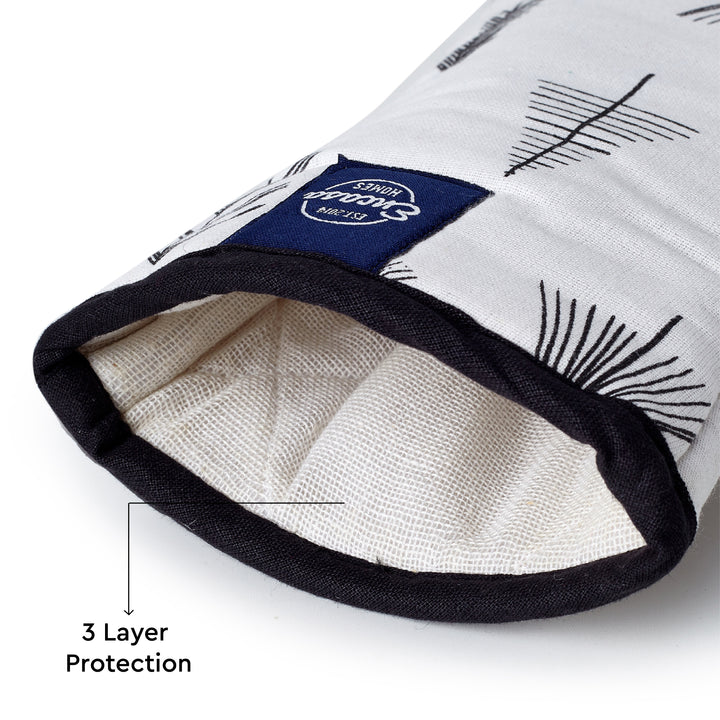 20s Sheeting Black Arrow Oven Gloves (Pack of 2)