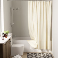 Polyester Natural Shower Curtain (Pack of 1)