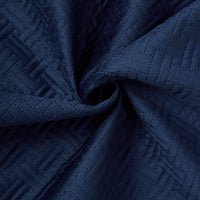 Quilted Polyester Fabric Navy Blue Fabric
