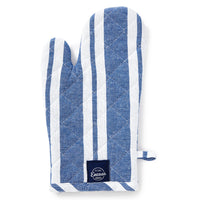 Cotton Franca Blue Stripes Oven Gloves (Pack of 2)