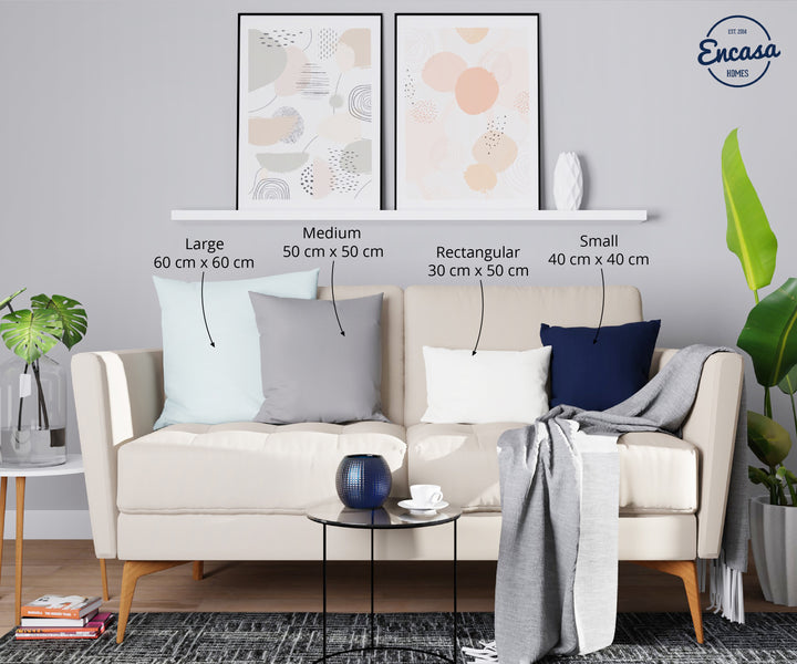Polyester Blackout Twigs Grey Cushion Cover (Pack of 2)