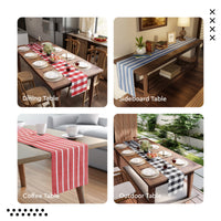 RC Yarn-Dyed Franca Blue Stripes Table Runner (Pack of 1)