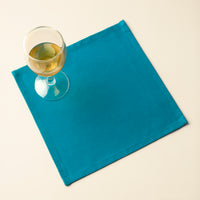 Cotton Azul Blue Table Napkins (Pack of 12)