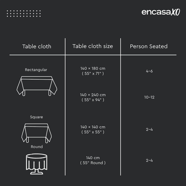 Spun Polyester Indigo Table Cloth (Pack of 1)