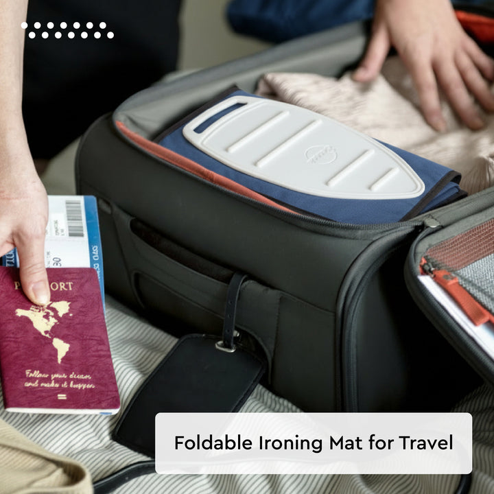 Cotton Cobalt Luxury Antiskid Ironing Mat (Pack of 1)