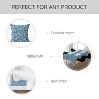 20s Sheeting Blue Big Leaves Fabric (1 Meter)