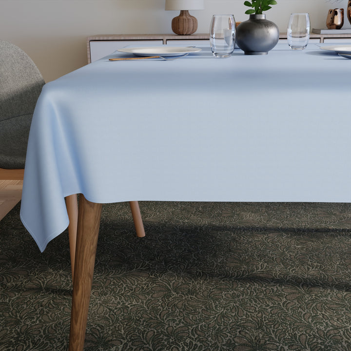 Polyester Blue Table Cloth (Pack of 1)