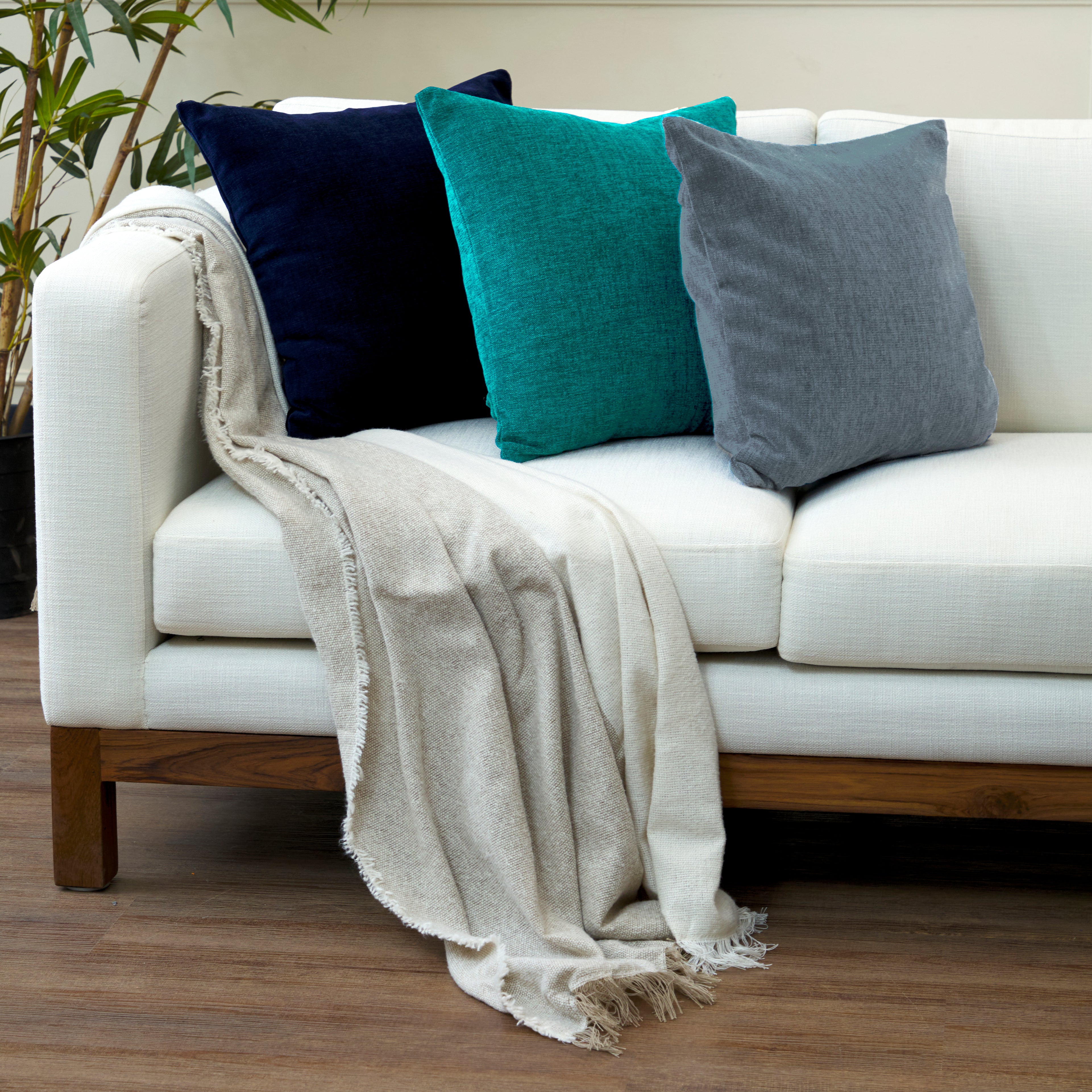 Chenille Denim Cushion Cover (Pack of 2)