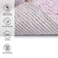 Polyester Maze Grey Combo Shower Curtain + Bathmat (Pack of 3)