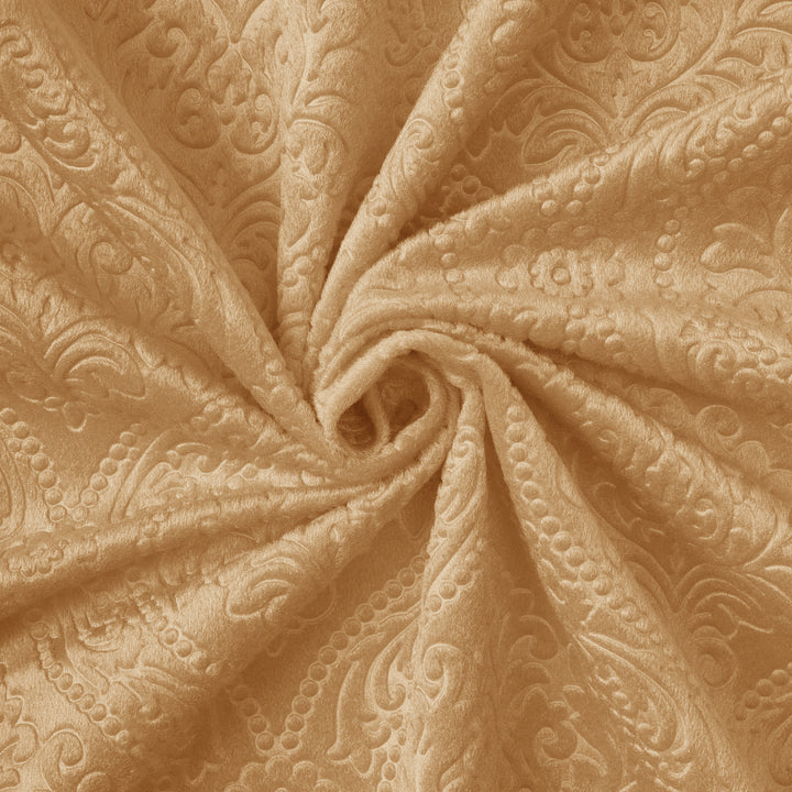 Embossed Velvet Gold Fabric