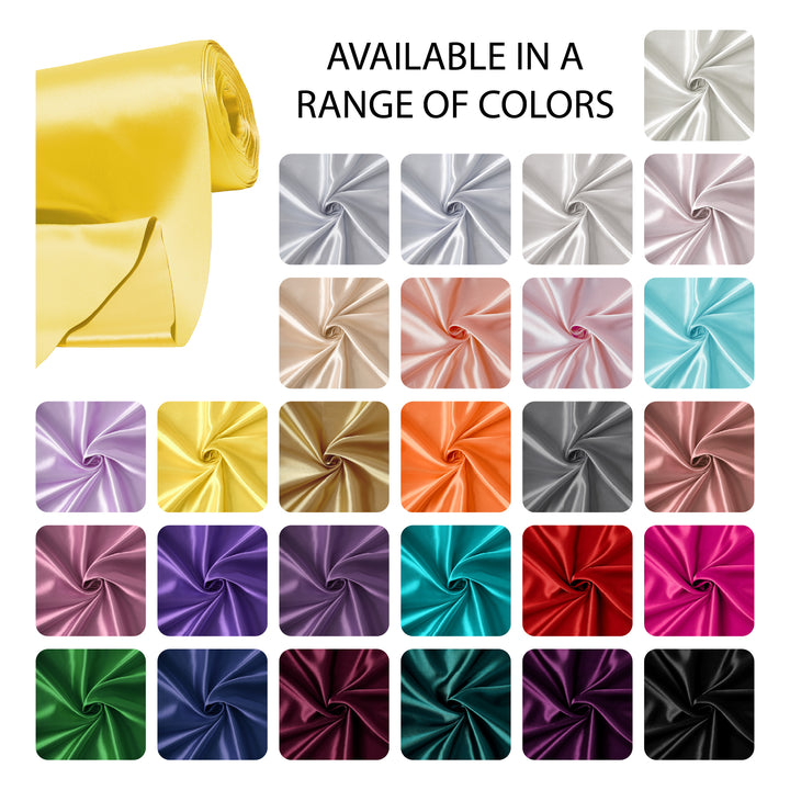 Satin Polyester Silk Yellow Fabric