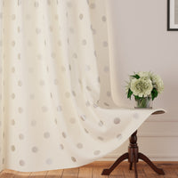 Polyester Dollar Cream Curtain (Pack of 2)