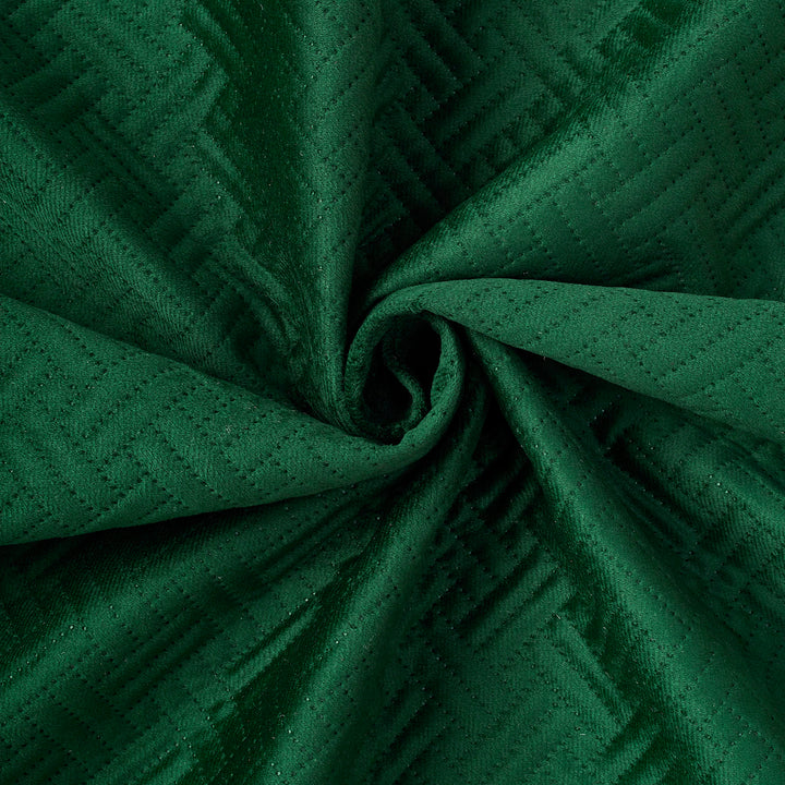 Quilted Polyester Fabric Forest Green Fabric