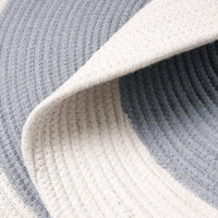 Reversible Round Rug Handwoven Natural Fiber Carpet Braided Area Rug | Neutral Boho Rug for Living Room, Bedroom, Nursery | Washable Area Rug Two Tone