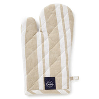 Cotton Franca Beige Stripes Oven Gloves (Pack of 2)