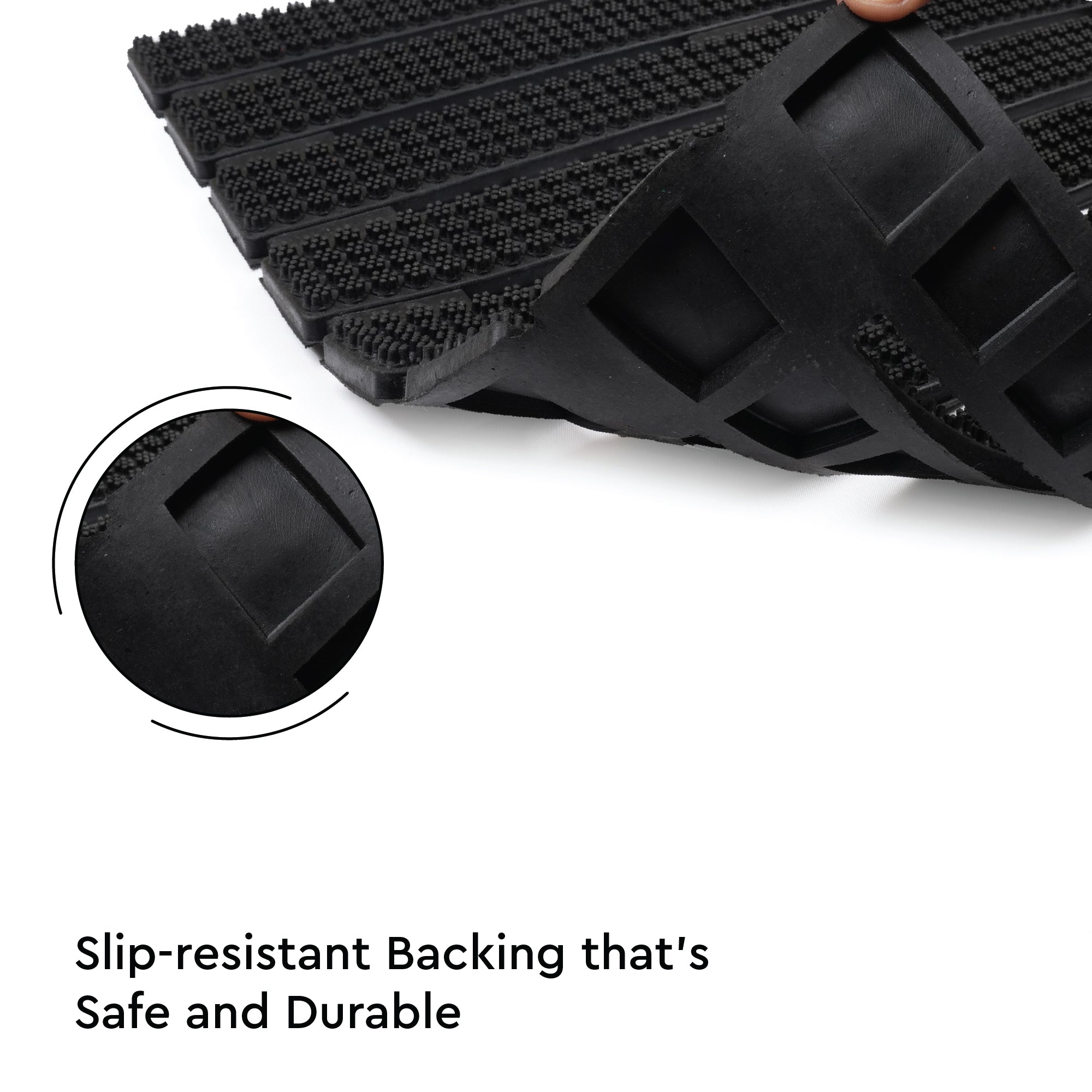 Rubber Shower Mats Heavy Duty Anti-Skid Floor Mats for Door, Bathroom, Kitchen & Home Entrance | PVC Non-Slip Drainage Mat for Wet & Dry Areas