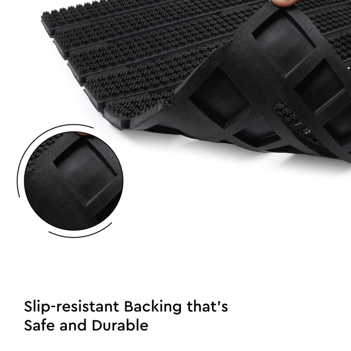 Rubber Shower Mats Heavy Duty Anti-Skid Floor Mats for Door, Bathroom, Kitchen & Home Entrance | PVC Non-Slip Drainage Mat for Wet & Dry Areas