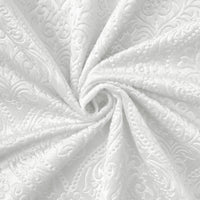 Embossed Velvet White Cushion Cover (Pack of 2)