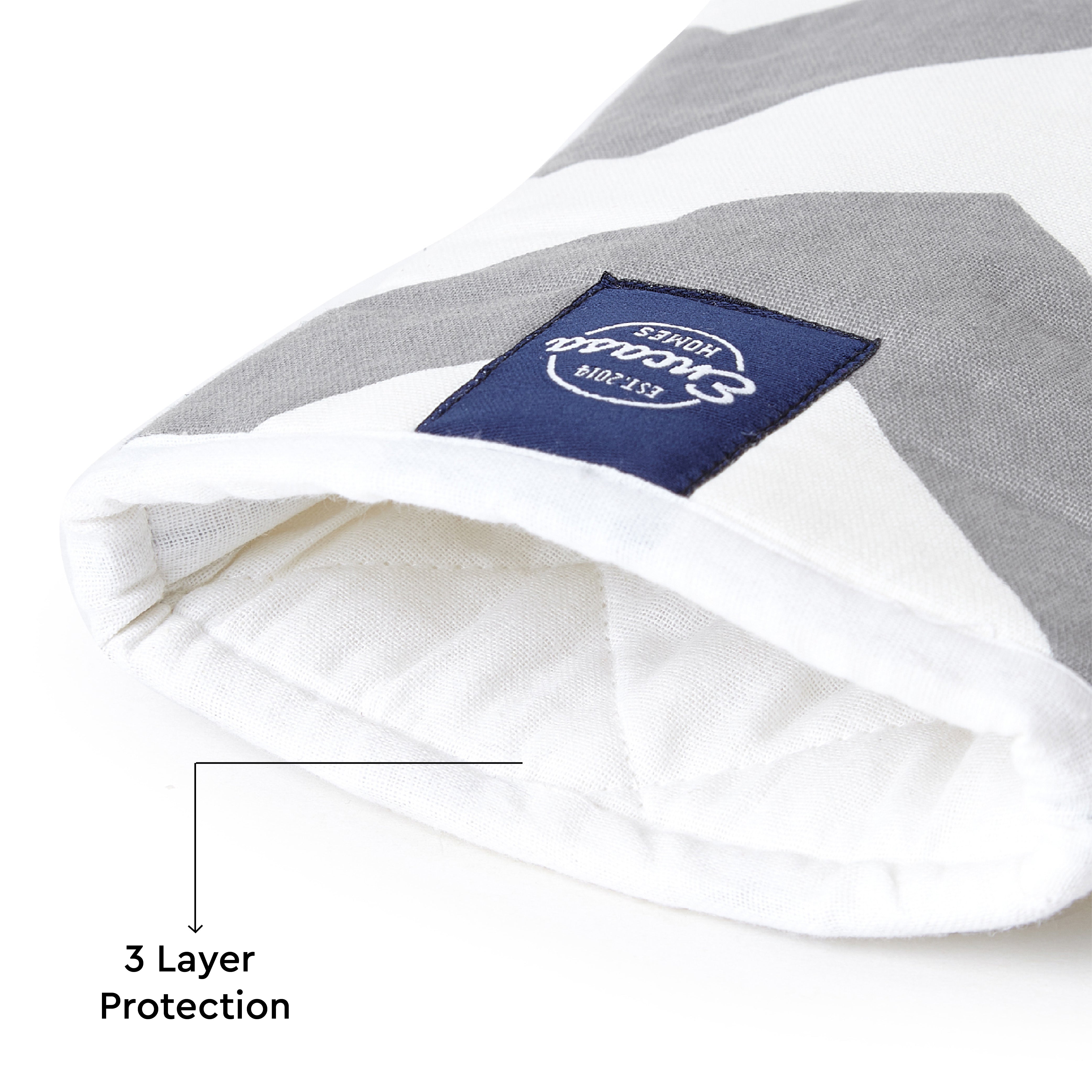 Cotton ZZ Grey Oven Gloves (Pack of 2)