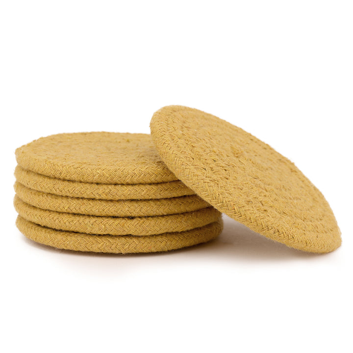 Cotton Yellow Coaster