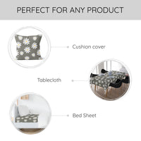 20s Sheeting Grey Daisy Fabric (1 Meter)