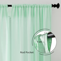 Micro Mint Curtain (Pack of 2)