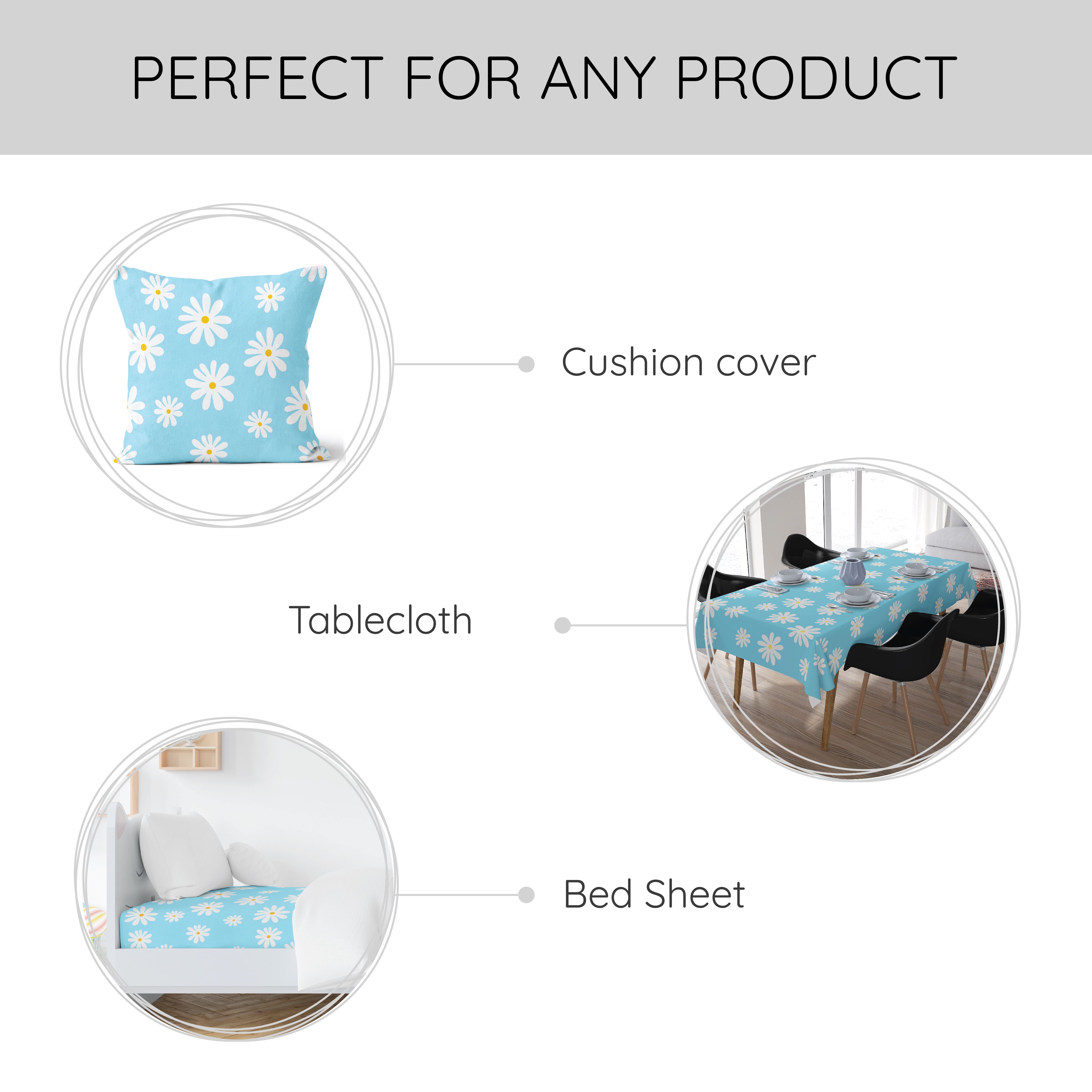 Printed Fabric by meter| Wide - 59" (150 Cms) - Decorative Soft & Smooth, 100% Cotton Cloth For Curtains, Cushions, Dress Material, Upholstery, Bedcover