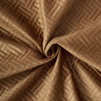 Quilted Polyester Fabric Brown Fabric