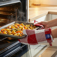 Cotton Buffalo Red Checks Oven Glove & Pot Holder