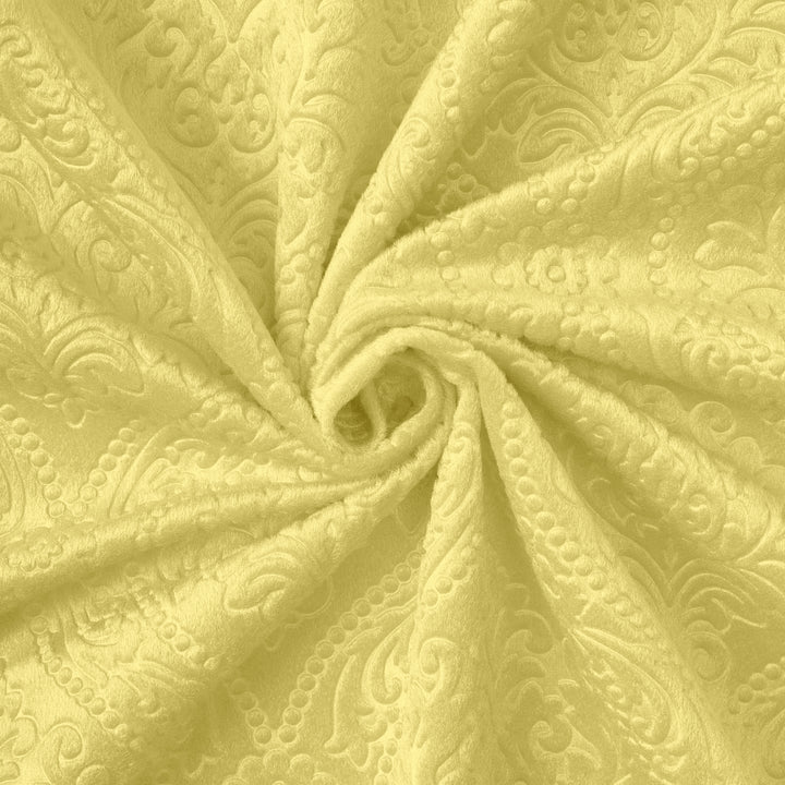 Embossed Velvet Pale Lime Cushion Cover (Pack of 2)