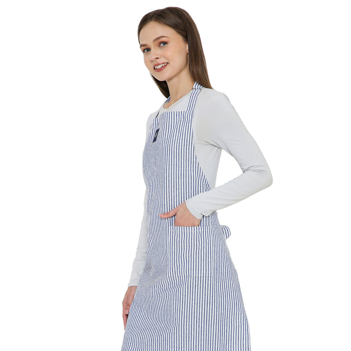 Cotton Ticking Black Apron (Pack of 1)