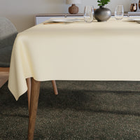 Polyester Cream Table Cloth (Pack of 1)