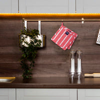 Cotton Roma Red Stripes Pot Holders (Pack of 2)